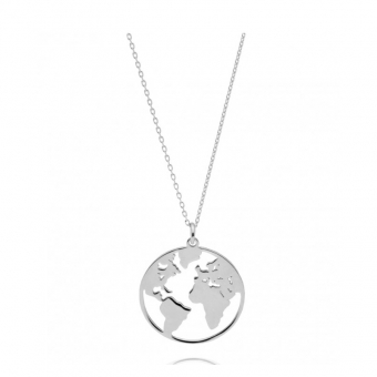 Necklace with Pendant 'World' 20 mm 
