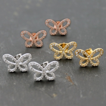 Stud Earrings 'Butterfly' 